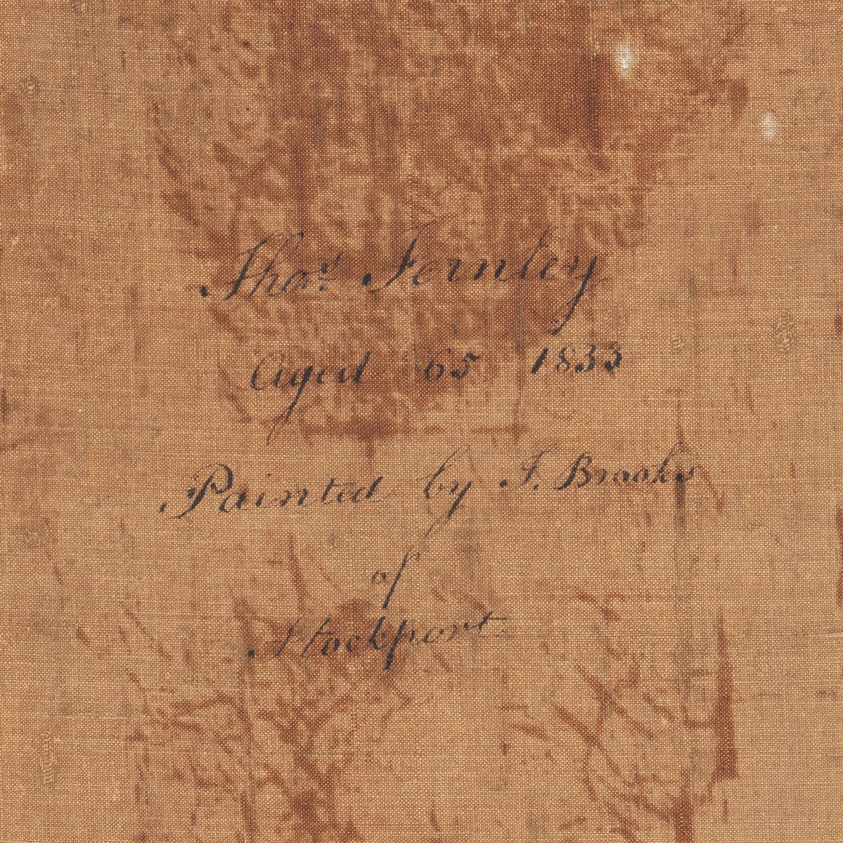 Firmato e datato 1833 sul retro della tela. "Ritratto di Gentiluomo", dipinto ad olio su tela