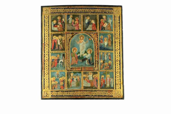 Icon &quot;The Twelve Great Orthodox Holidays&quot;