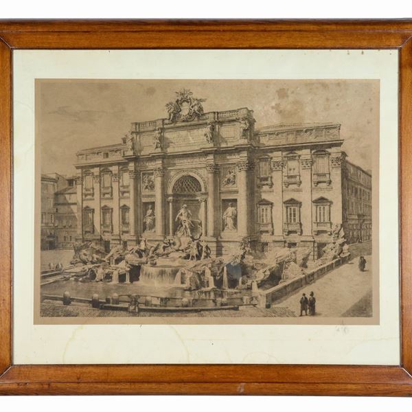 Large "Trevi Fountain" print