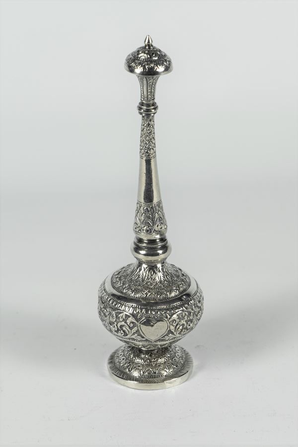 Oriental perfume burner in silver