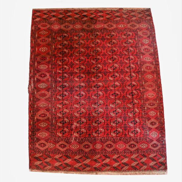 Tappeto Bokhara a fondo rosso, m 3,42 x 2,36