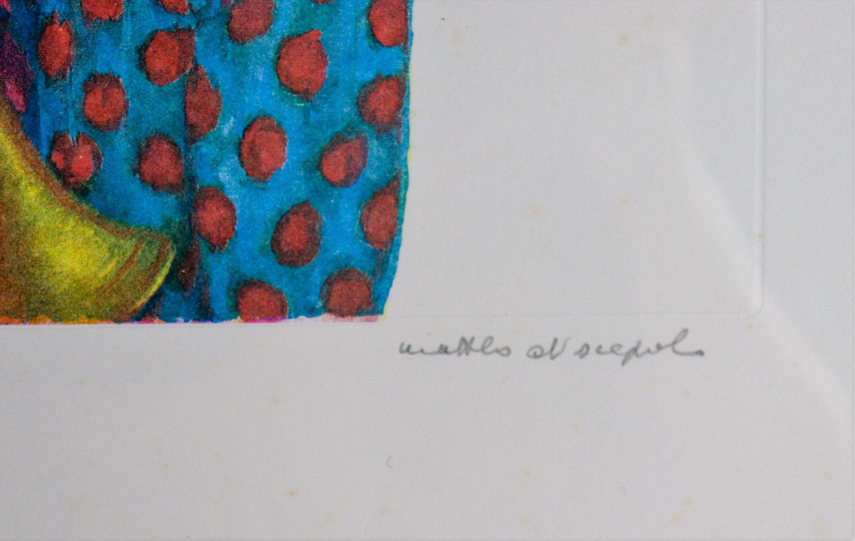 "Pagliacci", lotto di tre litografie, multipli 80/120