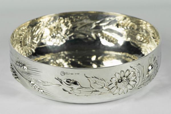 Silver fruit bowl signed Brandimarte