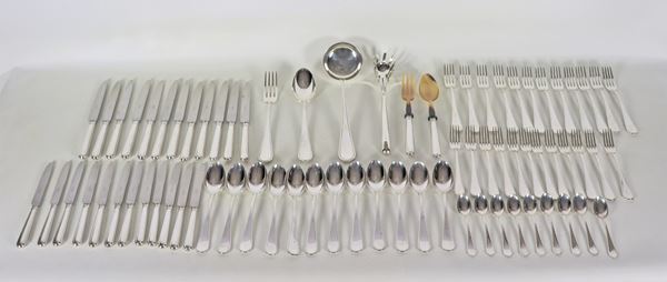 Chiseled silver cutlery set (75 pcs), gr. 3530