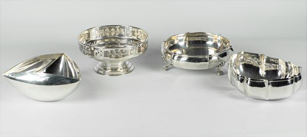 Four silver bonbon holders
