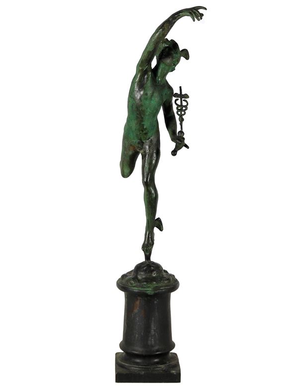 "Mercurio" scultura in bronzo, lievi difetti