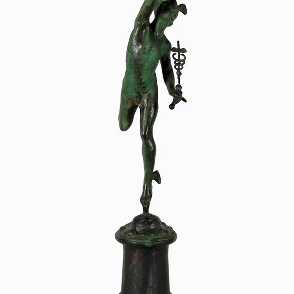 "Mercurio" scultura in bronzo, lievi difetti