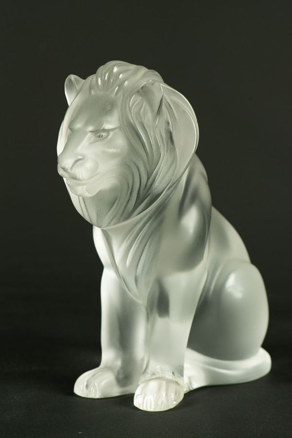 Scultura in cristallo Lalique &quot;Leone&quot;