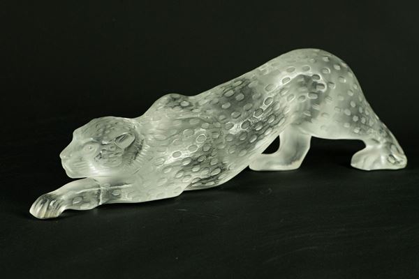 Scultura in cristallo Lalique &quot;Giaguaro&quot;