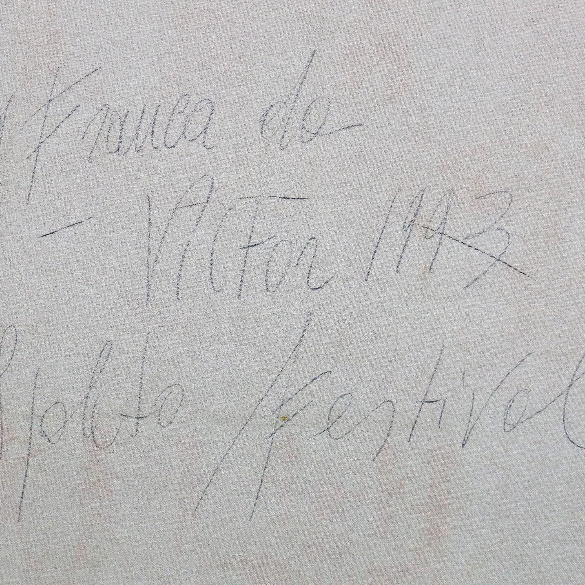 Firmato. "Senza Titolo", dipinto ad olio su tela