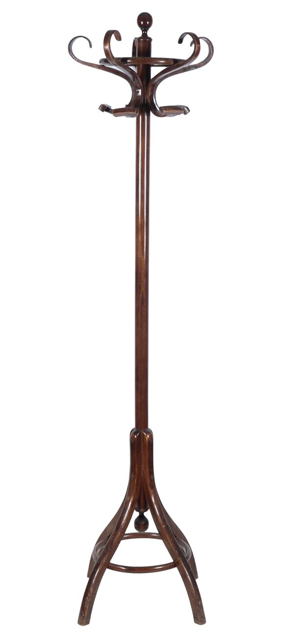 Walnut coat stand from the Tonet line