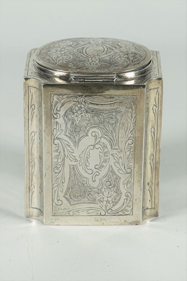 Silver tea box