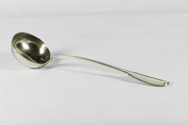Ladle in chiseled silver