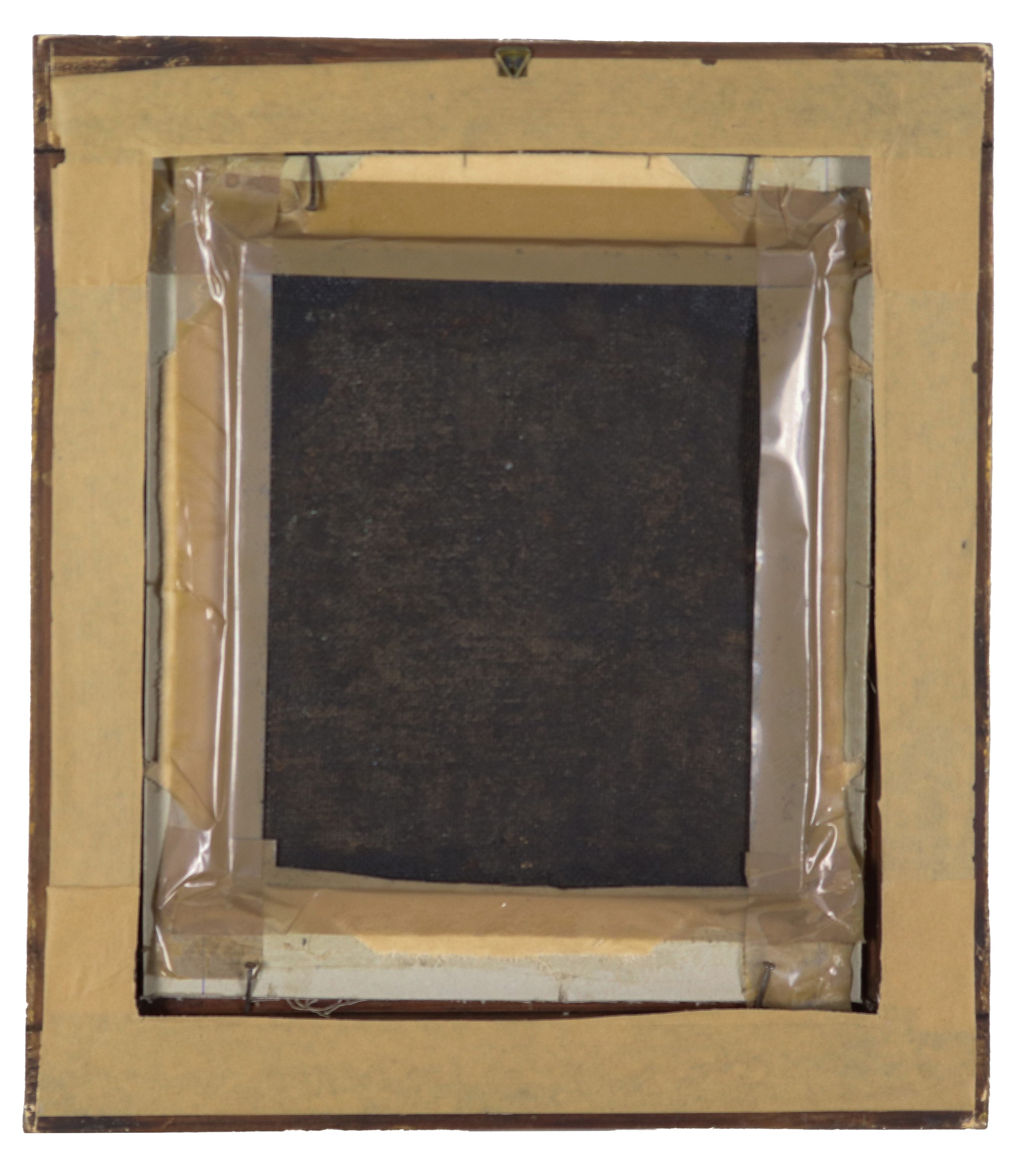 "Interno con bevitori", piccolo dipinto ad olio su tavoletta