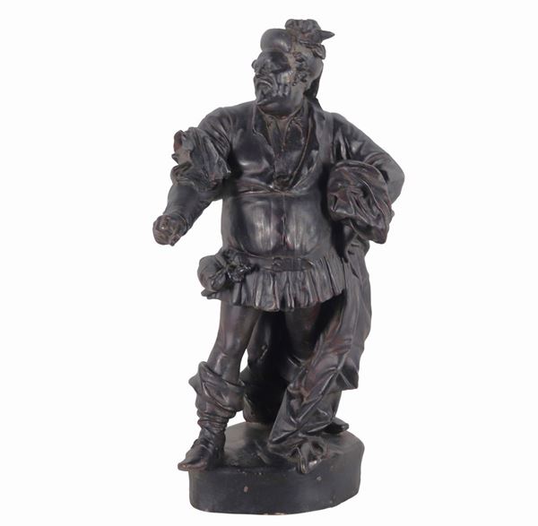 "Guascone", scultura in bronzo sbalzato