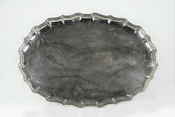 Oval tray in silver  (Early 20th century)  - Auction Fine Art Legacy of Prestigious Noble Roman Villino and Private Collections - Gelardini Aste Casa d'Aste Roma