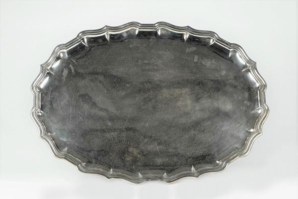 Vassoio ovale in argento