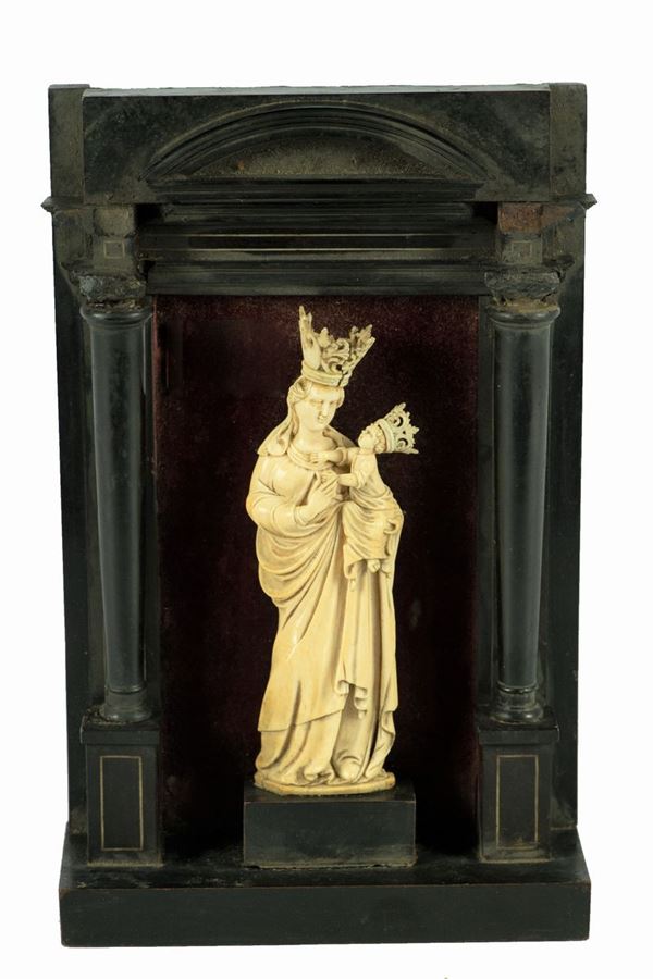 Ivory sculpture &quot;Madonna with Child&quot;