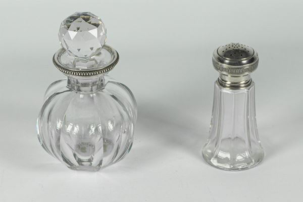 Baccarat crystal lot with silver trimmings