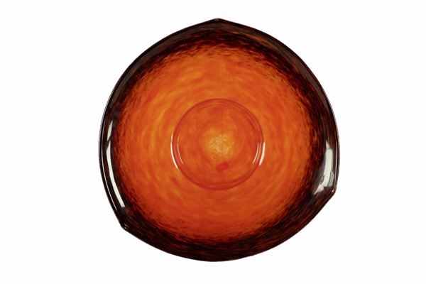 Blown glass centerpiece. Schneider signed