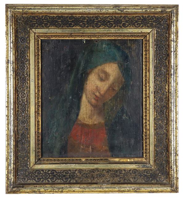 Scuola Italiana Inizio XIX Secolo - "Madonnina", small oil painting on wood