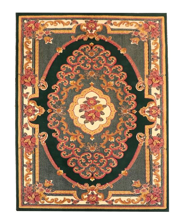 Tappeto francese realizzato a macchina a disegno tipo Aubusson, M 2,29 x 1,58