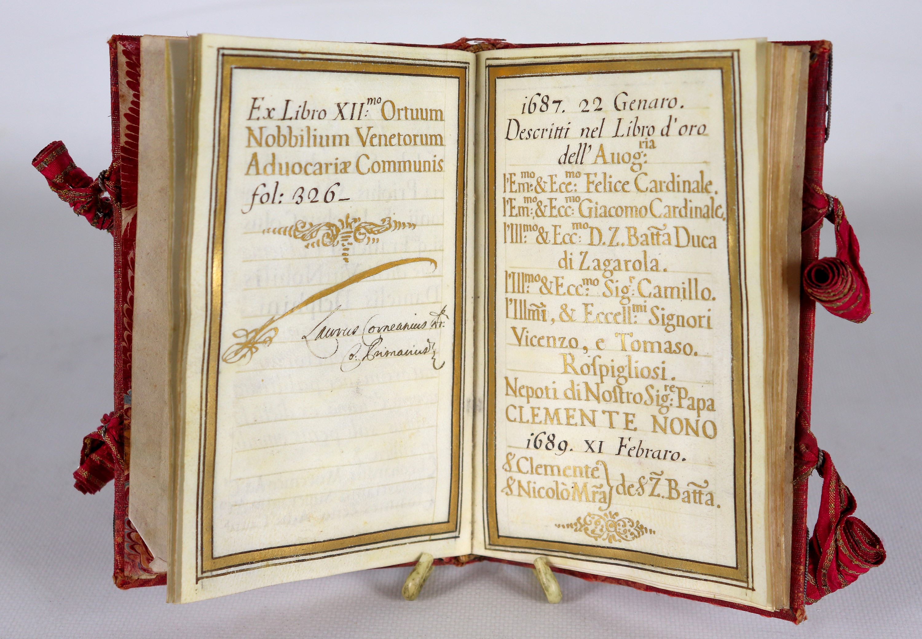 "Storia dei Notabili della Famiglia Rospigliosi negli anni 1680 e 1687", antico libretto con cope...