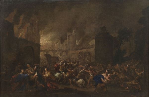 Giovan Battista Merano - &quot;Anchises and Aeneas flee from the fire of Troy&quot;