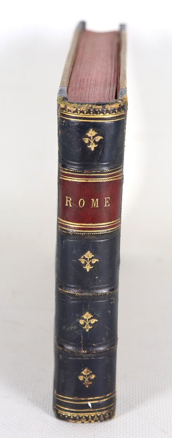 Giovanni Battista Cipriani - "Of the Ancient and Modern Buildings of Rome - 1817", small album of 117 small engravings, leather and leather binding