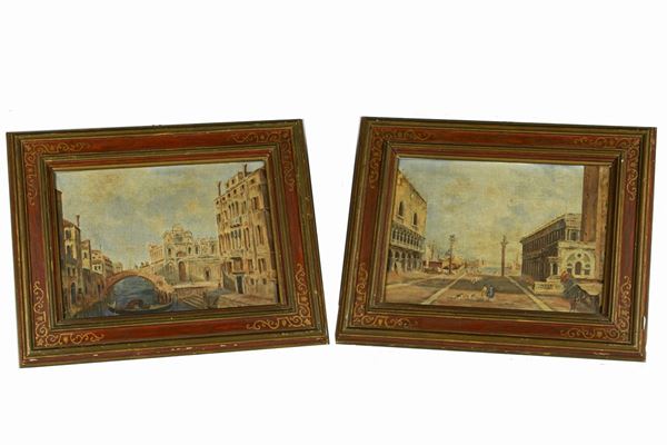 Pittore Veneto Fine XIX Secolo - &quot;Views of Venice&quot;