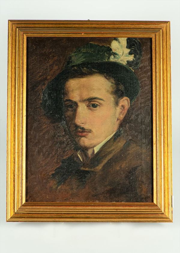 Pittore Italiano XIX Secolo - &quot;Ritratto giovanile di Gio Batta Cattaneo della Volta&quot;