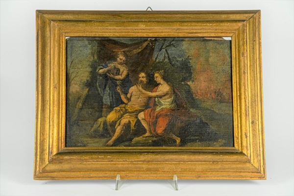Pittore Italiano Fine XVIII Secolo - &quot;Loth e le figlie&quot;