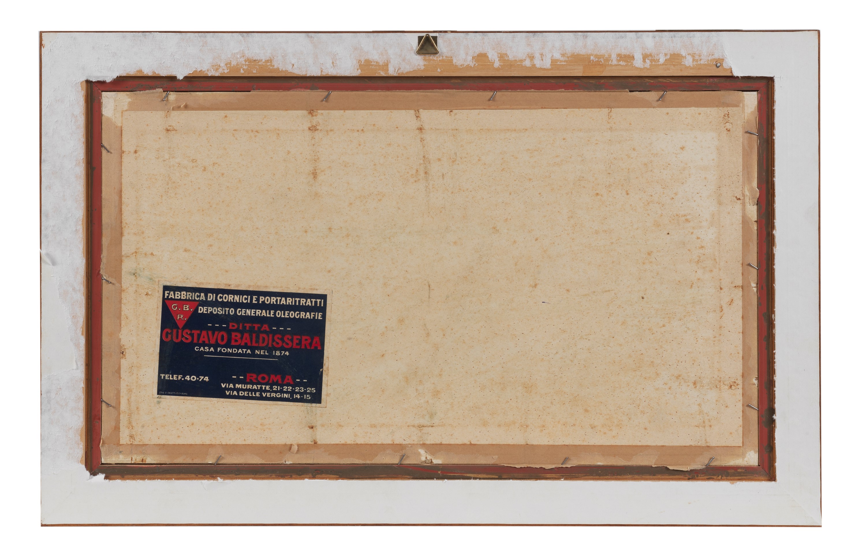 Firmato e datato 1924. "Puntarenas", piccolo dipinto ad olio magro, probabilmente eseguito dal Ma...