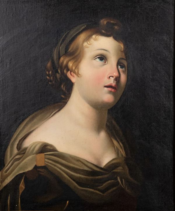 Pittore Italiano XIX Secolo - &quot;Ritratto di Santa&quot;