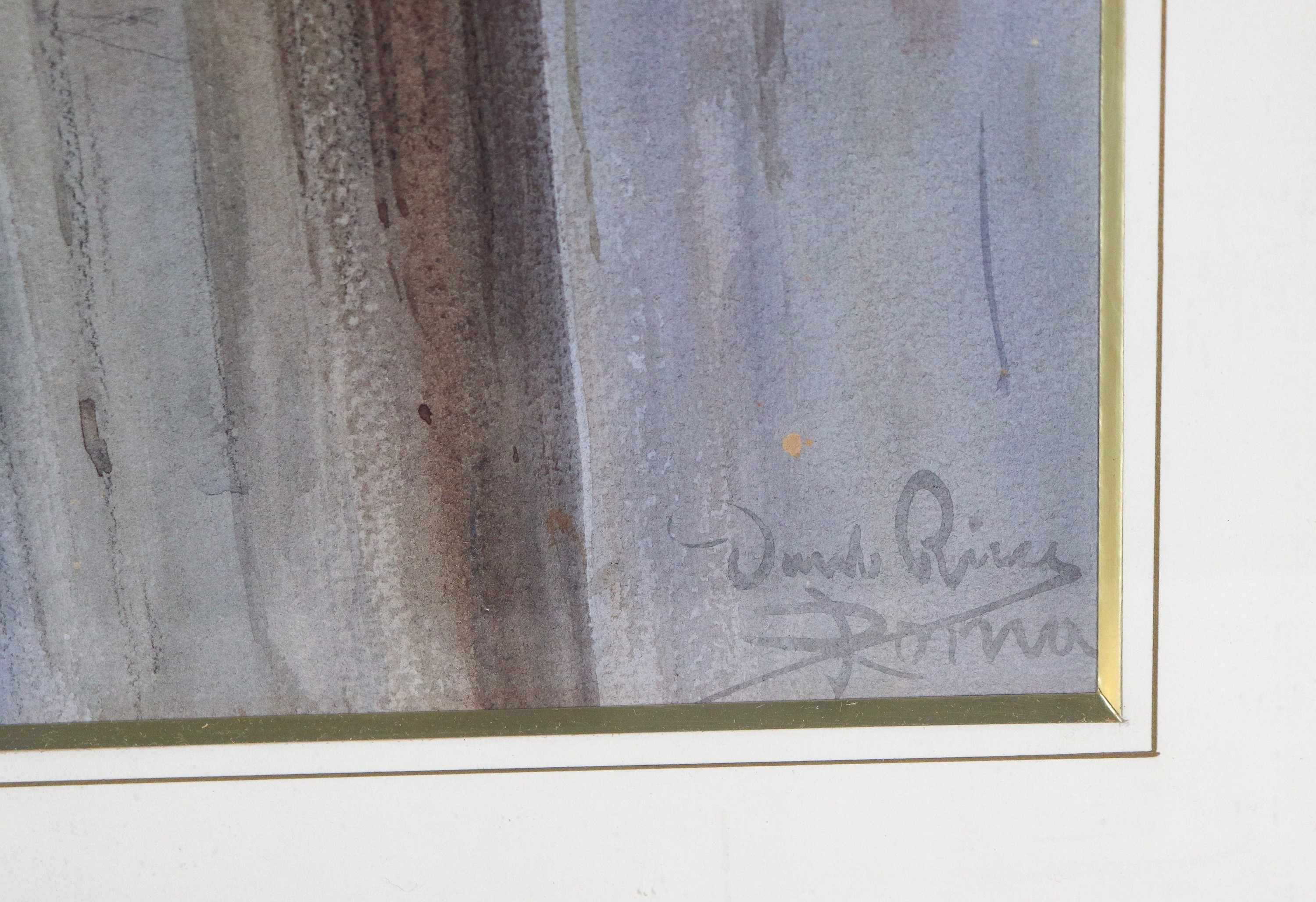 Firmato e iscritto Roma. "Scorcio di strada con personaggi e prospetto frontale di antico palazzo...