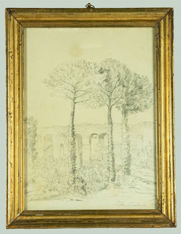 &quot;Villa Ludovisi&quot;. Firmato e datato 