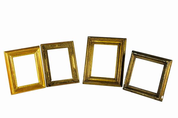 Four frames in gilded wood