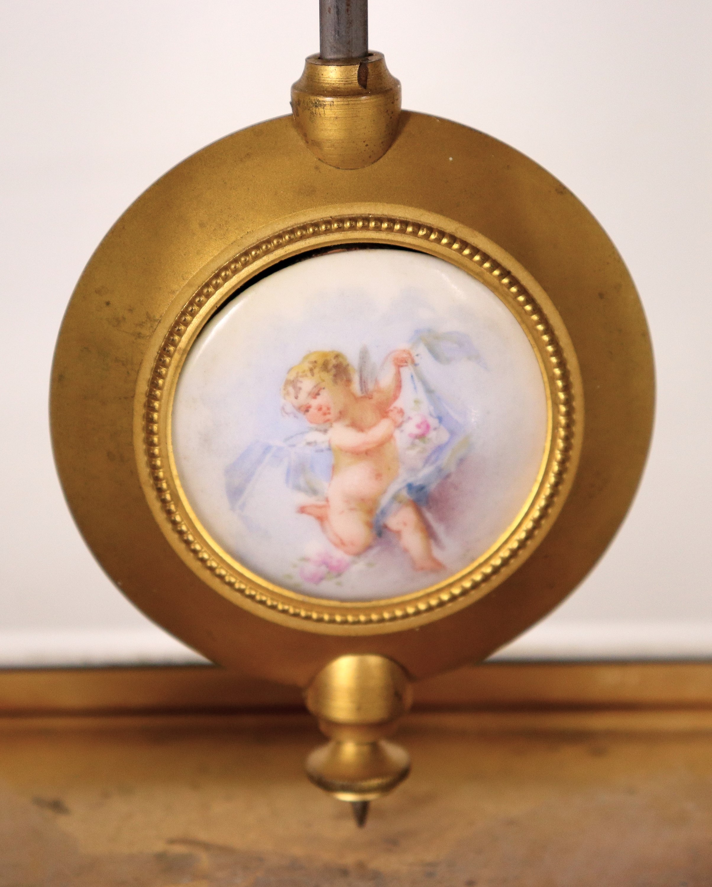 Antico orologio da tavolo Janetti Padre e Figli (Firenze 1866-1890), a forma architettonica in br...