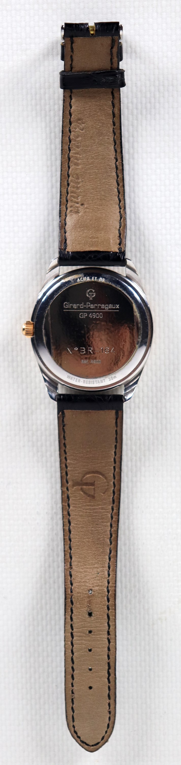 Orologio da polso Girard- Perregaux GP 4900 in acciaio, N°BR-164- Water Resistant 30m, cinturino ...