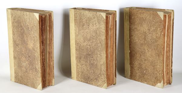 Robert Joseph Pothier. "Pandectae Justinianeae in novum ordinem digestae", opera in tre volumi, IV Edizione -  Anno 1851. Difetti con fioriture della carta
