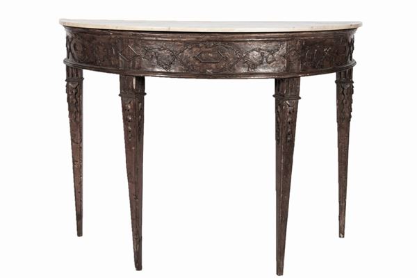 Half moon console of the Louis XVI line