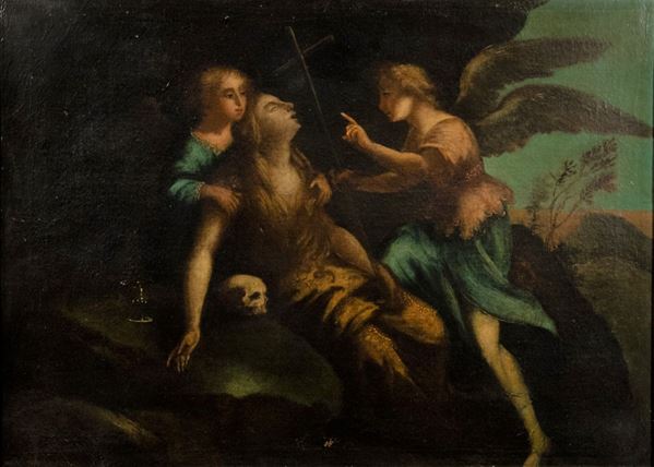 Pittore Veneto Inizio XVIII Secolo - &quot;Maddalena penitente&quot;