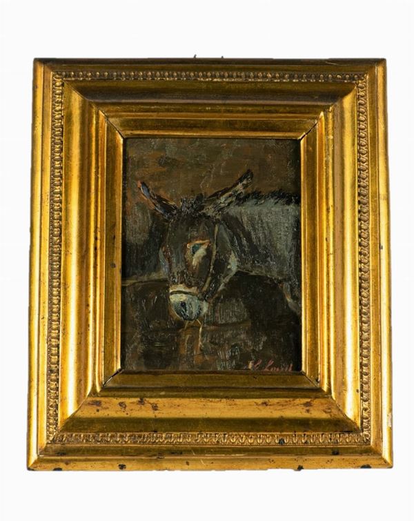 Giovanni Lomi - &quot;Little donkey&quot;. Signed.
