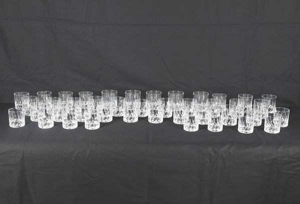 Crystal tumbler glasses set, various sizes (42 pcs)