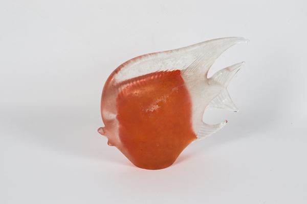 &quot;Fish&quot;, polychrome Murano glass sculpture. Marked Zane Murano