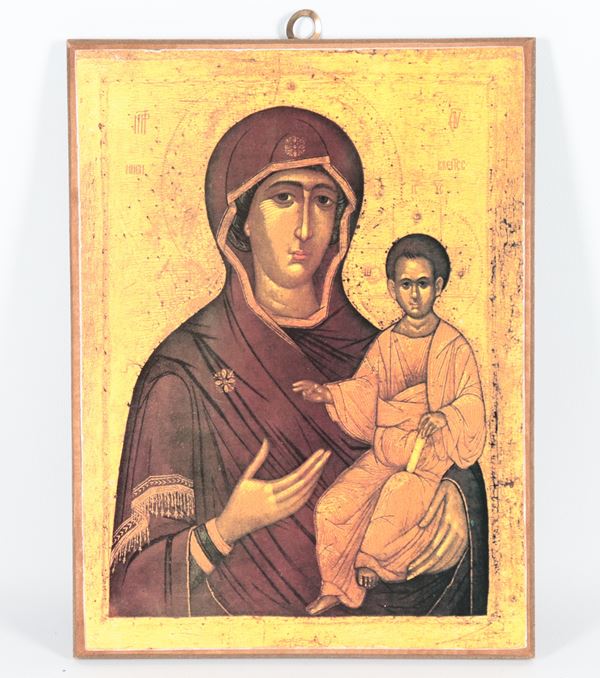 &quot;Mother of God&quot;, Russian icon painted on wood