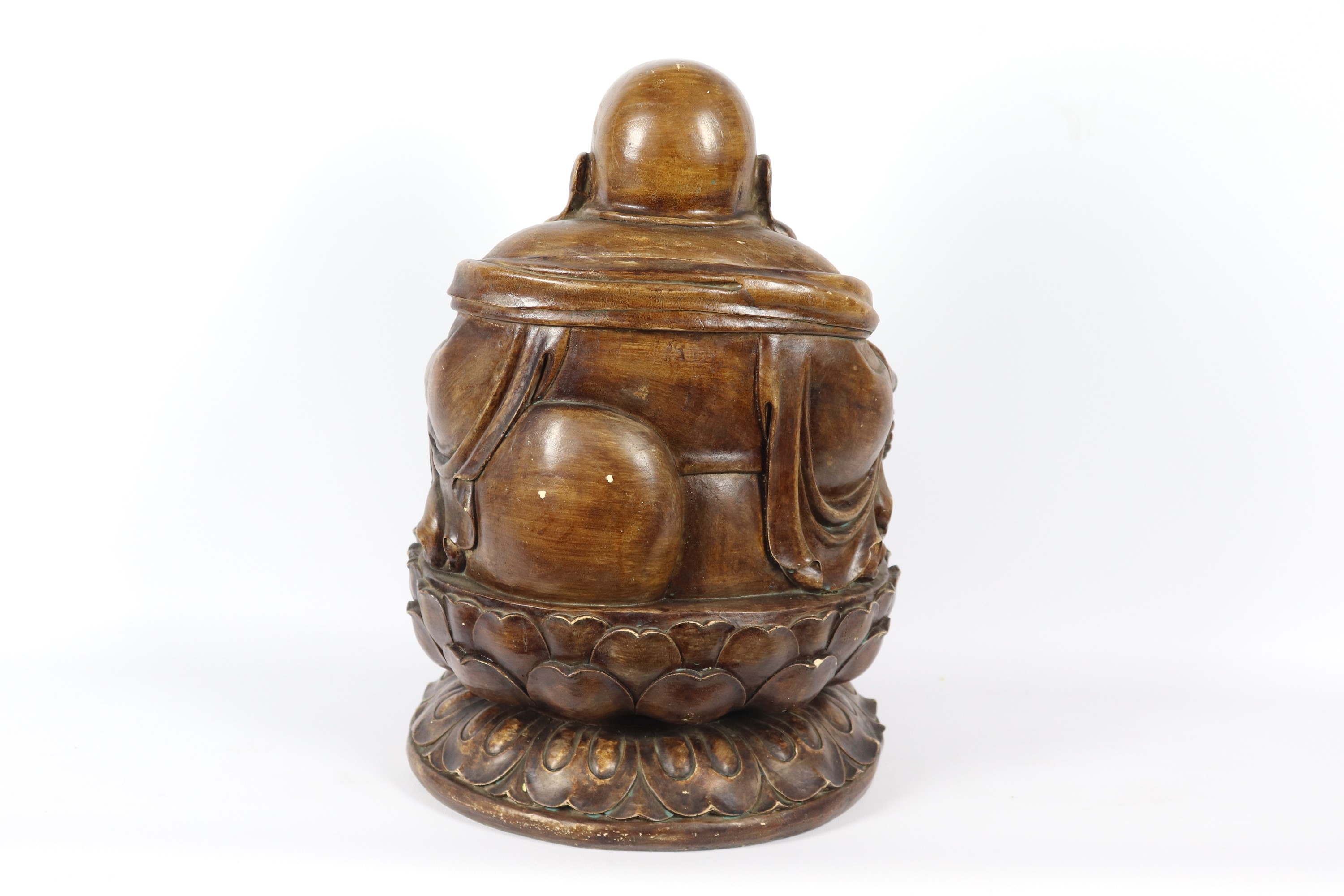 "Buddha", scultura orientale in terracotta patinata