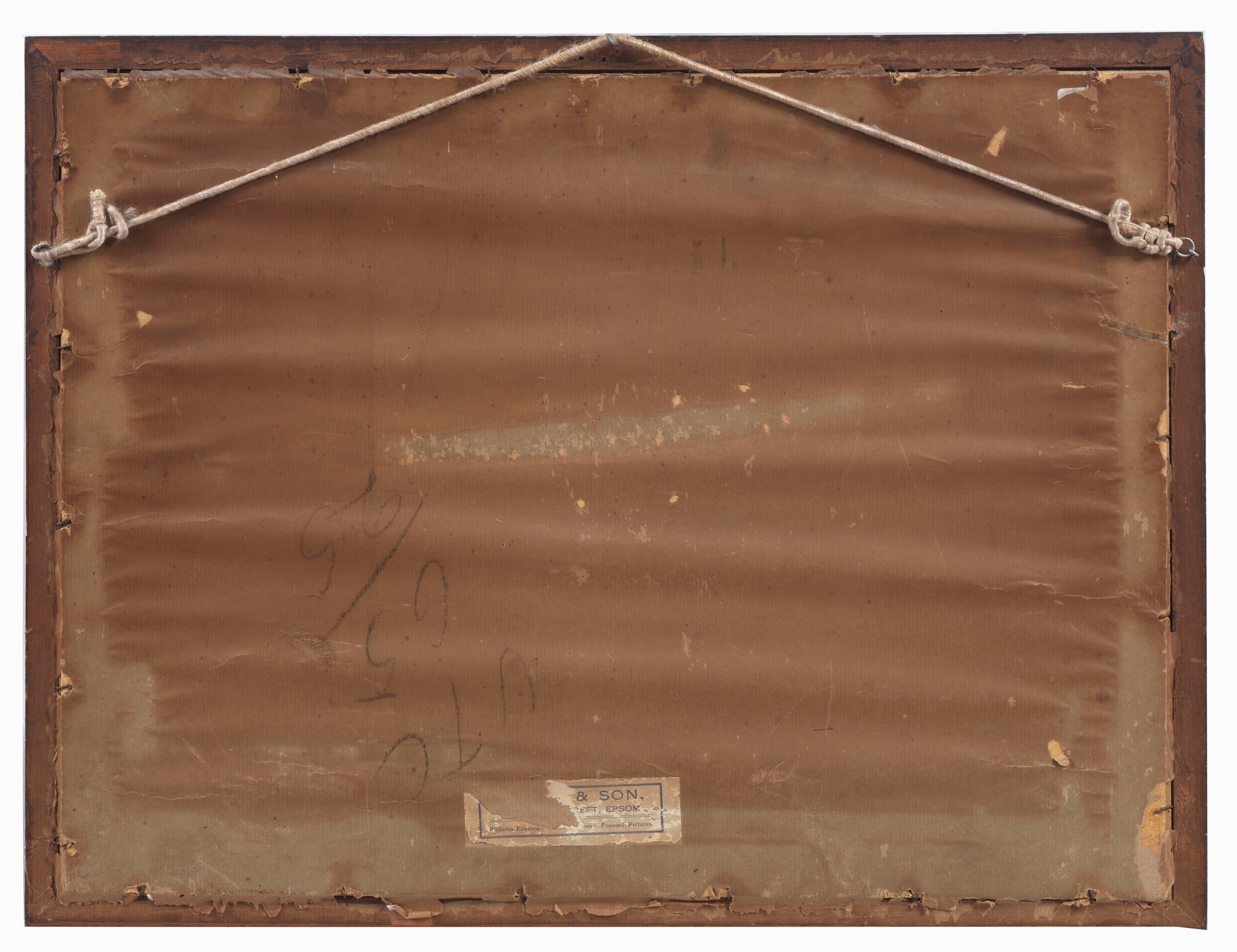 "Parigi", antica incisione francese acquarellata in cornice in noce e passepartout