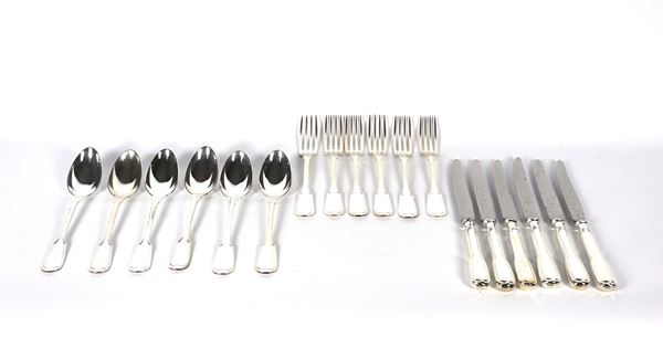 Christofle French silver plated cutlery set (18 pcs.)