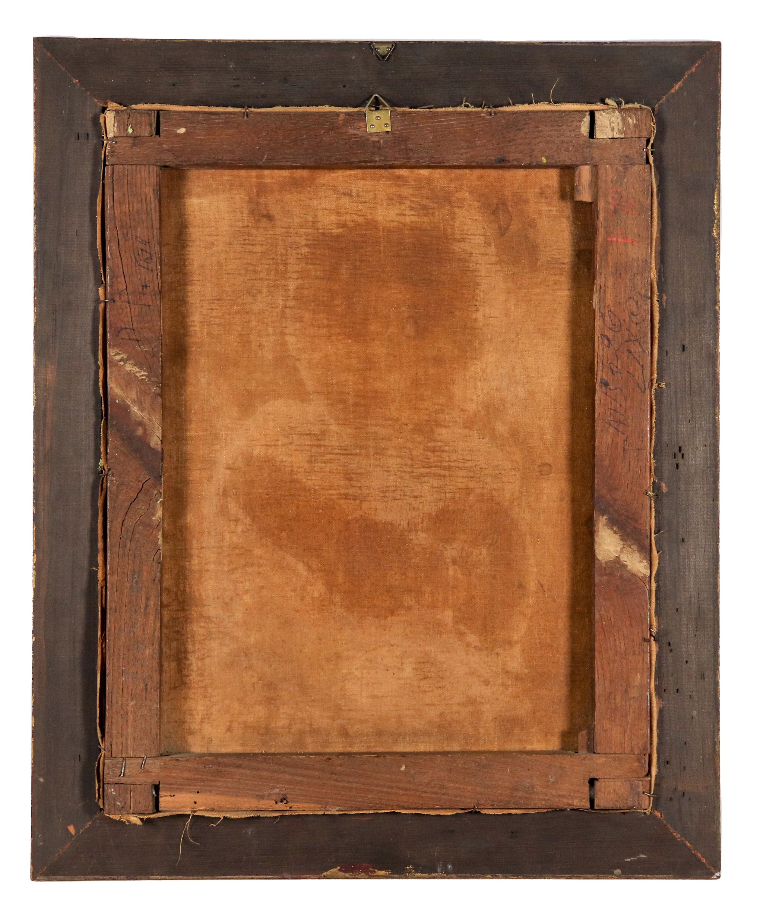 "Ritratto di bambina con rose", dipinto ad olio su tela, cornice in legno dorato e laccato